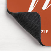Tapis De Souris Lettre Script M Armé Orange (Coin)