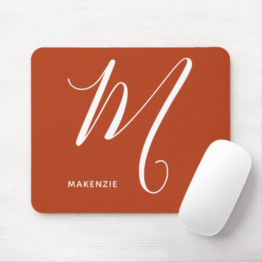 Tapis De Souris Lettre Script M Armé Orange (Avec souris)