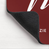 Tapis De Souris Lettre Script M Monogramme M Oumbre Brûlé (Coin)