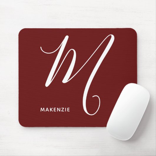 Tapis De Souris Lettre Script M Monogramme M Oumbre Brûlé (Avec souris)