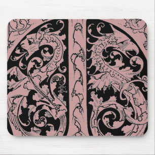Tapis De Souris Lettre T avec tablette de souris Dragons