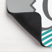 Tapis De Souris LETTRE Turquoise MONOGRAPHIQUE BLANCHE C Chevron (Coin)