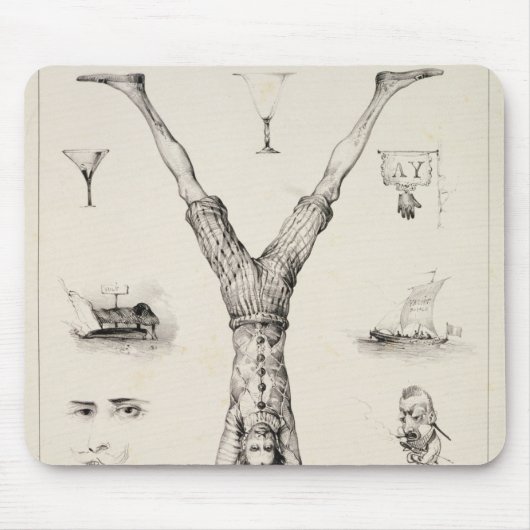 Tapis De Souris Lettre Y d'une amorce d'alphabet (Devant)