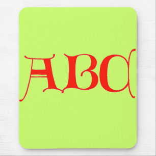 Tapis De Souris Lettres ABC Souris Pad