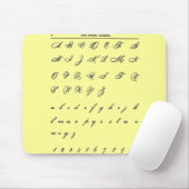 Tapis De Souris Lettres cursives (Avec souris)