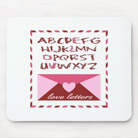 Tapis De Souris Lettres d'amour (Devant)