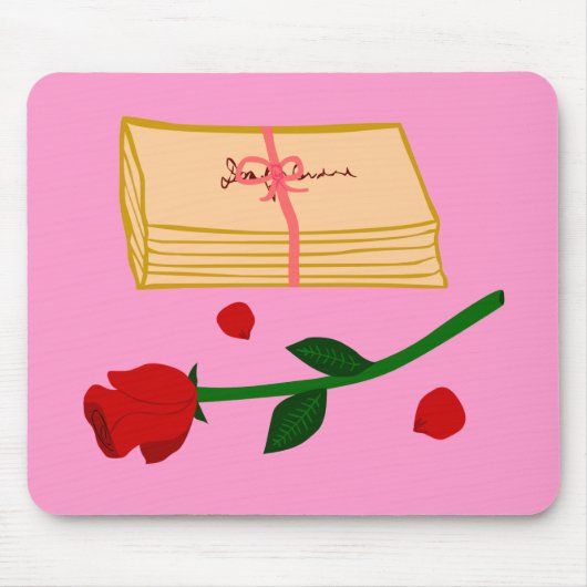 Tapis De Souris Lettres d'amour romantiques (Devant)