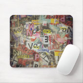 Tapis De Souris Lettres du journal Grunge (Avec souris)