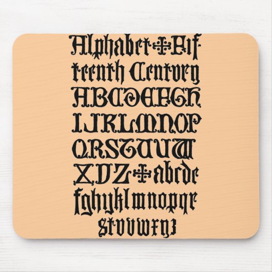 Tapis De Souris Lettres gothiques Souris (Devant)