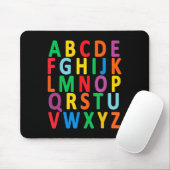 Tapis De Souris Lettres majuscules Alphabet Apprendre Abc Garçon F (Avec souris)