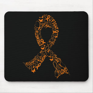 Tapis De Souris Leucémie Cancer Lutte Guerrier Orange Ribbon Lauré