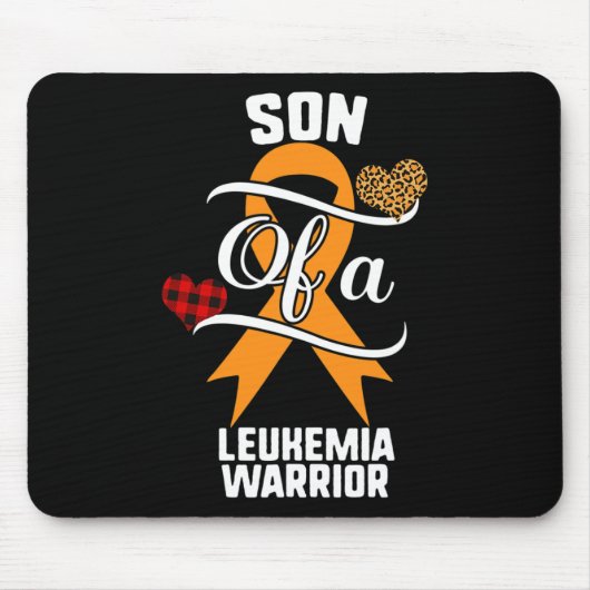 Tapis De Souris Leucémie du Fils Léopard Buffalo Plaid Famille (Devant)