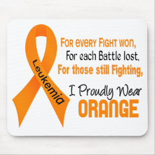 Tapis De Souris Leucémie Je Porte Fièrement Orange