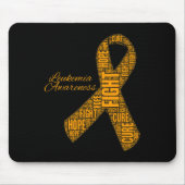 Tapis De Souris Leucémie Sensibilisation ruban orange combat espoi (Devant)