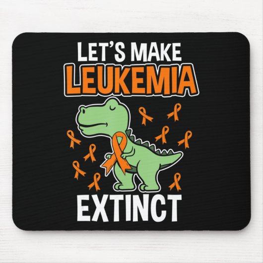 Tapis De Souris Leukemia Dinosaur Orange Ribbon Hématologue Repti (Devant)