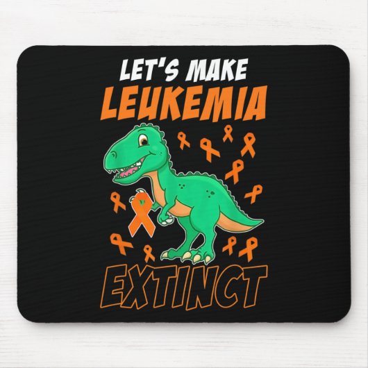 Tapis De Souris Leukemia Dinosaur Orange Ribbon Hématologue Repti (Devant)