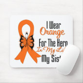 Tapis De Souris Leukemia Orange Ribbon Hero Ma soeur (Avec souris)
