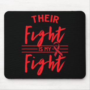 Tapis De Souris Leur combat est Mon combat Conscience du cancer du