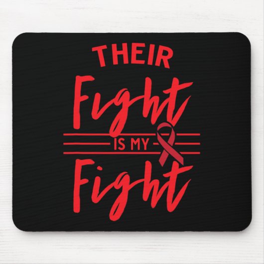Tapis De Souris Leur combat est Mon combat Conscience du cancer du (Devant)