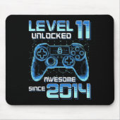 Tapis De Souris Level 11 Unlocked Video Game Party 11th Birthday G (Devant)