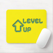Tapis de souris Level Up Retro Pixel Art (Avec souris)