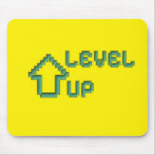 Tapis de souris Level Up Retro Pixel Art (Devant)