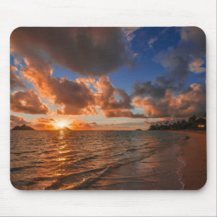 Tapis De Souris Lever de soleil à l'île de Mokulua