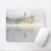 Tapis De Souris Lever de soleil de Foggy au lac Bled (Avec souris)