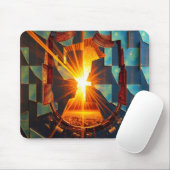 Tapis De Souris Lever de soleil dystopique (Avec souris)