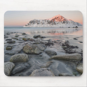 Tapis De Souris Lever du soleil Flakstad et plage de Skagsanden