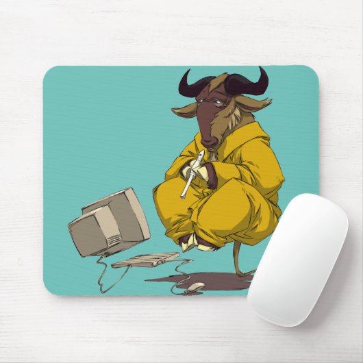 Tapis De Souris Lévitation, méditation et lecture de flûtes GNU (Avec souris)
