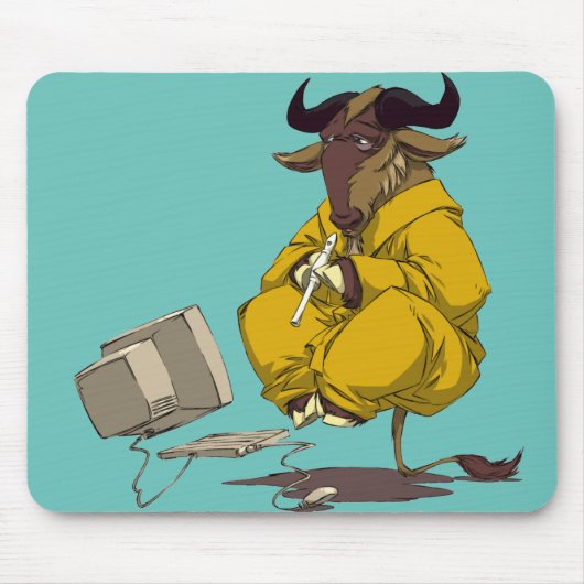 Tapis De Souris Lévitation, méditation et lecture de flûtes GNU (Devant)