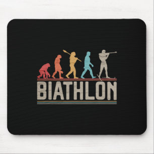 Tapis De Souris L'Évolution Du Biathlon Cible Tir Xc Skiin