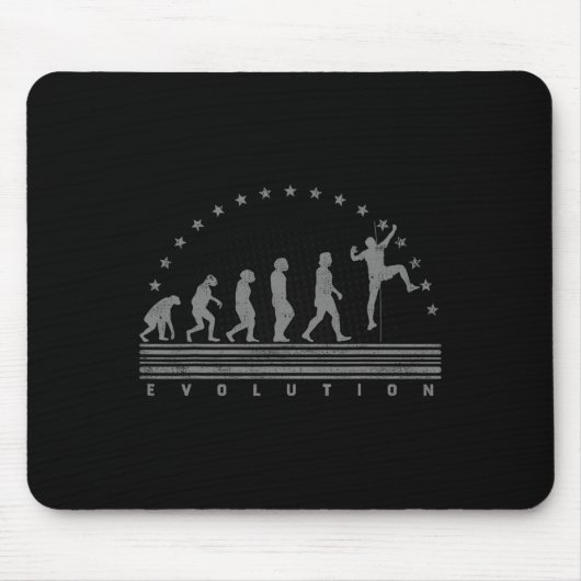 Tapis De Souris L'évolution rétro de l'escalade Hommes Bloc Boulde (Devant)