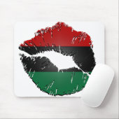 Tapis De Souris Lèvres Mousepad de drapeau d'Afro-américain (Avec souris)