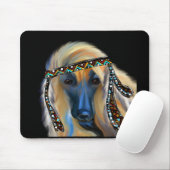 Tapis De Souris Lévrier Afghan        (Avec souris)