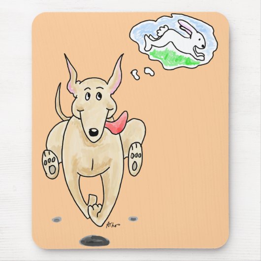 Tapis De Souris Lévrier courant Mousepad (Devant)