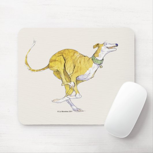 Tapis De Souris Lévrier courant Mousepad (Avec souris)