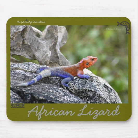 Tapis De Souris Lézard africain Mousepad (Devant)