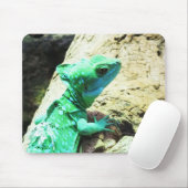 Tapis De Souris Lézard de basilic vert (Avec souris)