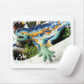Tapis De Souris Lézard de Gaudi - mousepad floral blanc (Avec souris)