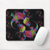 Tapis De Souris Lézards d'arc-en-ciel (Avec souris)