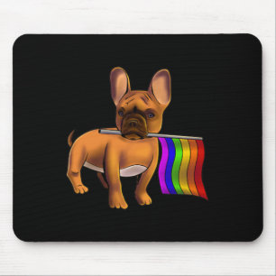 Tapis De Souris Lgbt Gay French Bulldog Gay Chien Paw Lgbt Pride