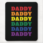 Tapis De Souris LGBTQ papa Gay pride papa Fête des pères (Devant)