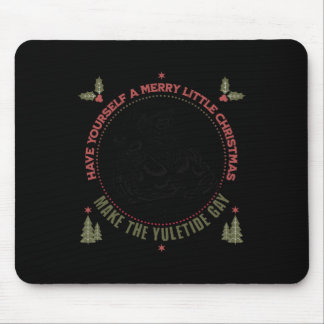 Tapis De Souris Lgbtqia+ Faire de Yuletide Gay Muscle Man Père Noë