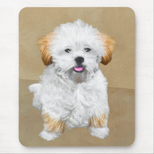 Tapis De Souris Lhasa Apso Puppy Peinture - Cute Original Chien Ar