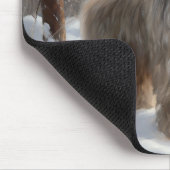 Tapis De Souris Lhassa Apso Laisse Neige Noël (Coin)