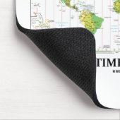 Tapis De Souris L'Heure Standard Est La Carte Standard (Horaire) (Coin)