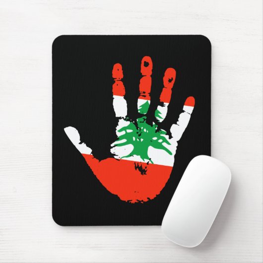 Tapis De Souris Liban - Empreinte Drapeau (Avec souris)
