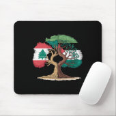 Tapis De Souris Liban Palestine Drapeau libanais Palestinien (Avec souris)